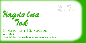 magdolna tok business card